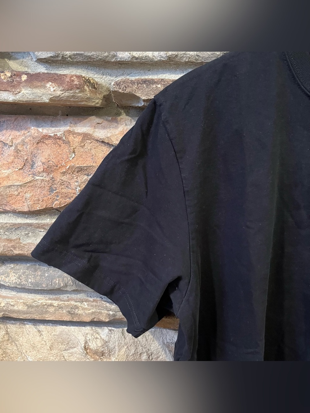 Gustin 100% Cotton Classic Black Crewneck Slim Fit T-Shirt - Picture 5 of 7